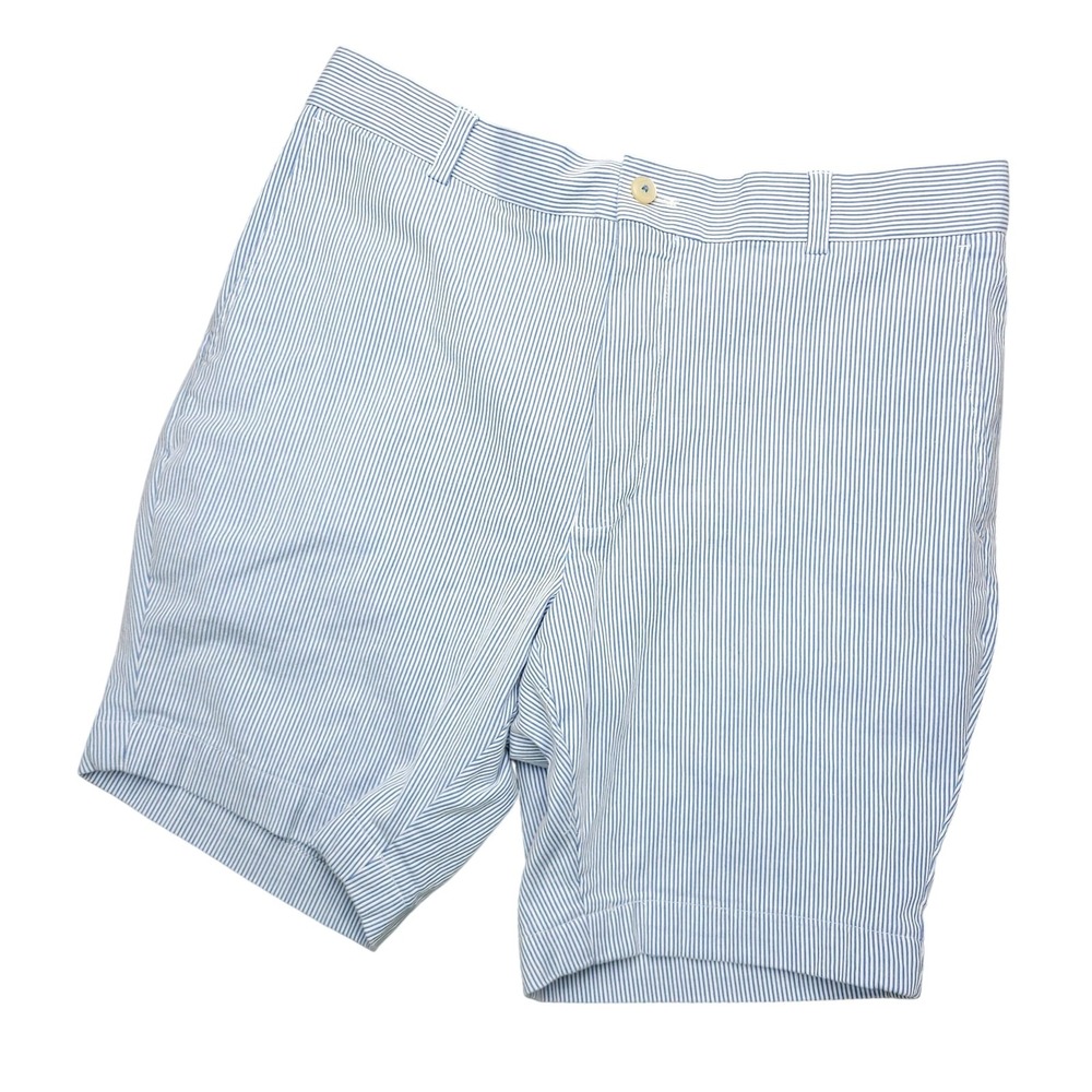 Southern Tide Corded Shorts Mens 34 Blue Stripe Chino Stretch 8" Inseam